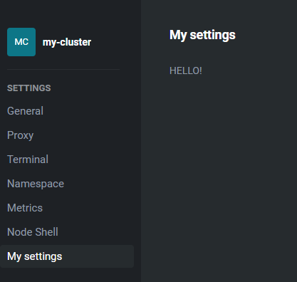 openClusterSettings